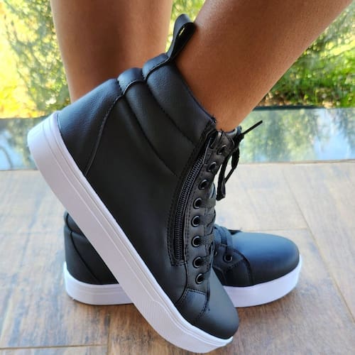 Bota Feminina Botinha Masculina Para Academia Tenis Botinha