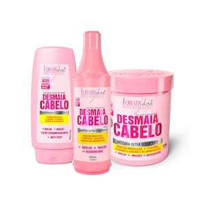 Kit Desmaia Cabelo Forever Liss Mega Shampoo Cond e Máscara
