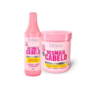 Kit Desmaia Cabelo Shampoo  500ml Máscara 950ml Forever Liss