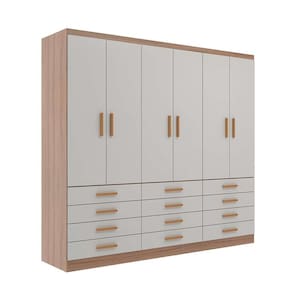 guarda-roupa casal new monaco 6 pt 12 gv branco e demolição