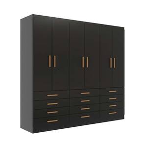 guarda-roupa casal new monaco 6 pt 12 gv preto