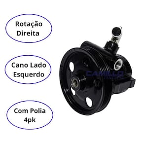 Bomba Oleo Hd Nova Trw Ford Novo Fiesta 1.0 Supercharger 2002 Em Diante - Com Polia 04 Pk - Cano P Frente Le