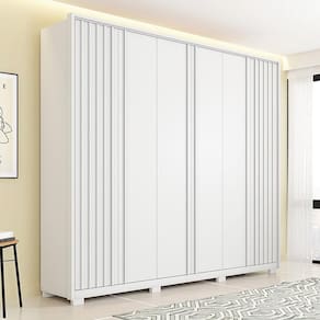 Guarda Roupa Roupeiro 06 Portas 04 Gavetas Apollo 2.7 Branco Caemmun