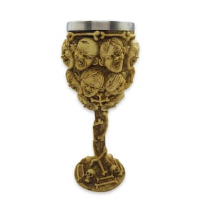 Taça de Caveiras 150ml em Metal e Resina Detalhada
