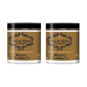 Mascara Maxihair 500G Oleo De Ricino+D` Pantenol - Kit C/2Un