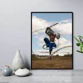Quadro Fotografia Ogum Menino 45X34Cm
