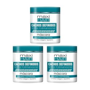 Mascara Maxihair 500G Cachos Definidos - Kit Com 3Un