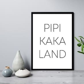 Quadro Para Banheiro Com Frase Divertida 33X24Cm
