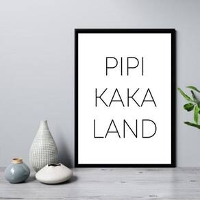 Quadro Para Banheiro Com Frase Divertida 33X24Cm - Com Vidro