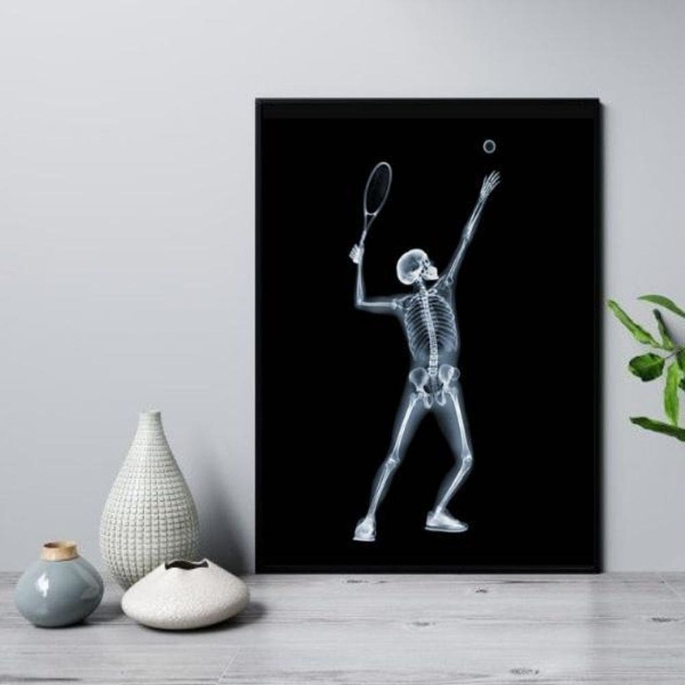 Quadro Decorativo Esporte Tênis 24X18Cm - Com Vidro