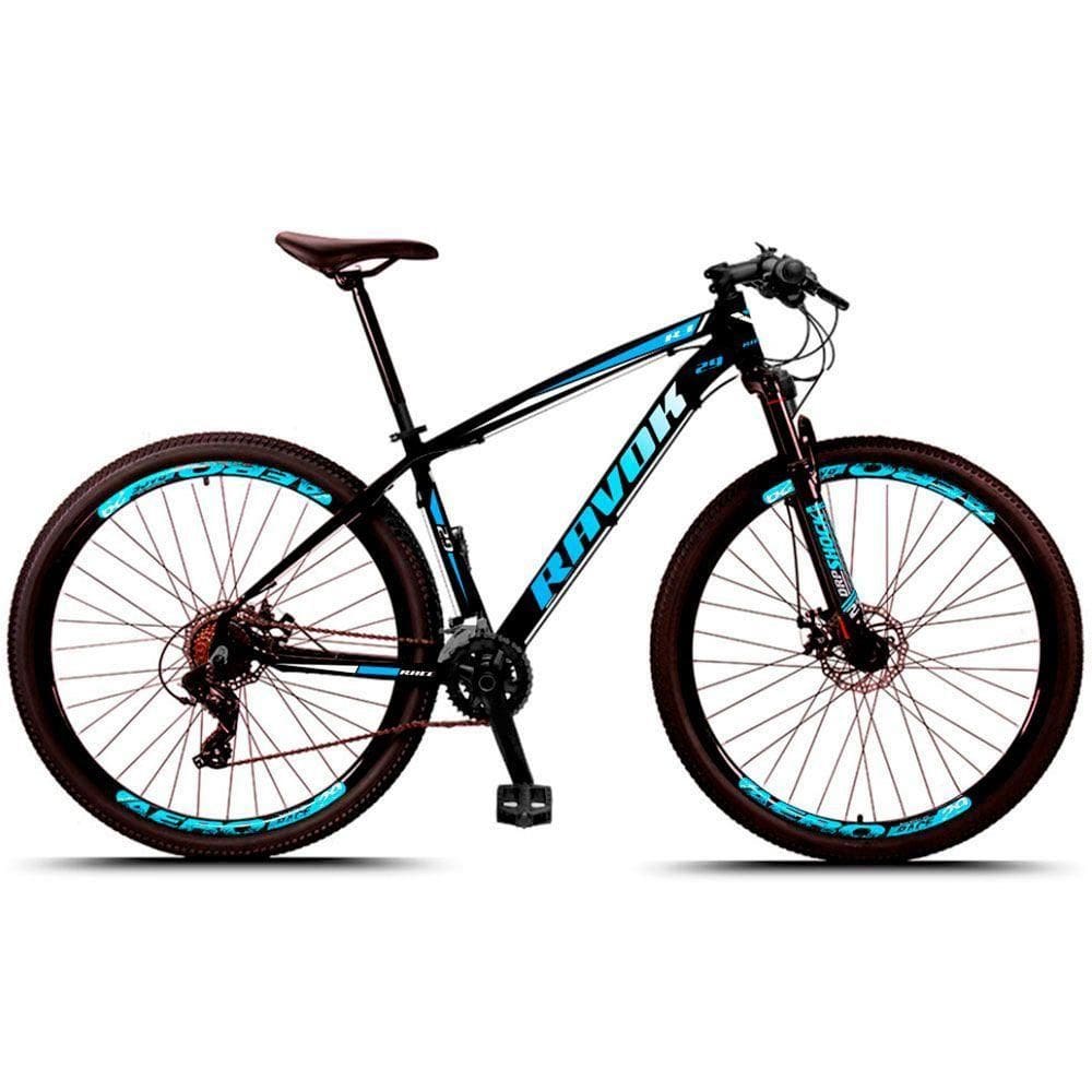 Bicicleta Bike Aro 29 Alumínio 24 Velocidades Shimano Suspensão Freio A Disco azul 21"