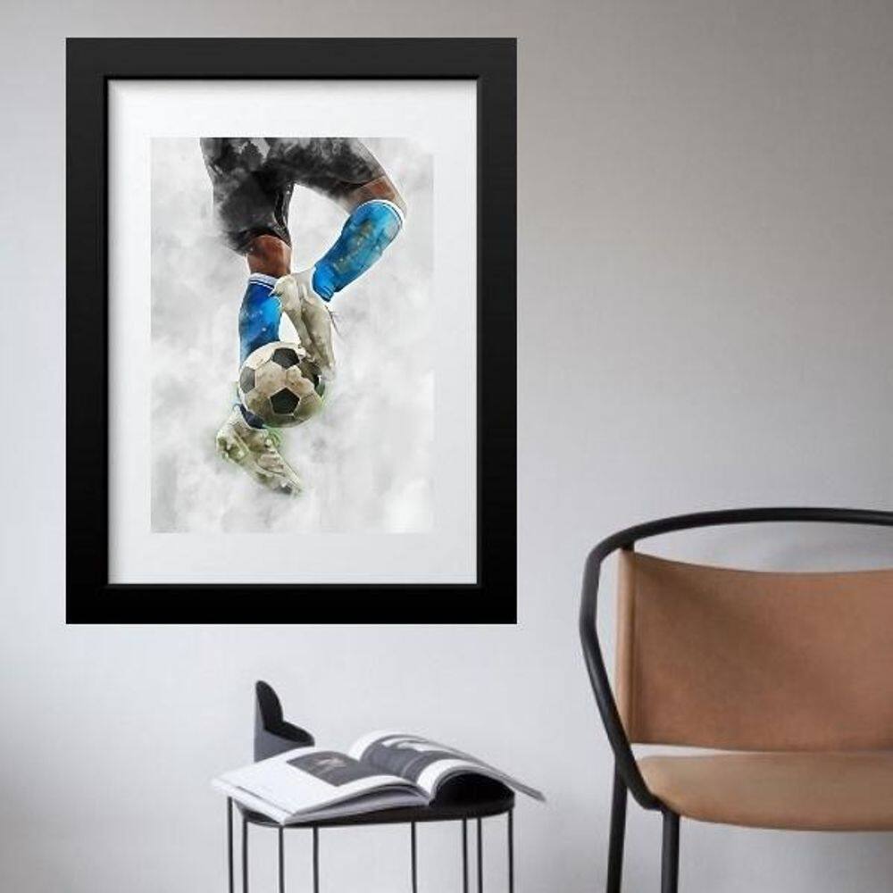 Quadro Futebol Aquarela - 60X48Cm