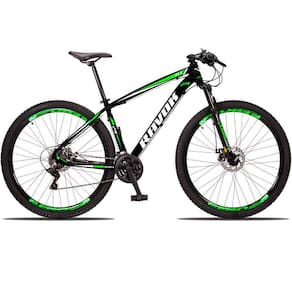 Bicicleta Aro 29 Alumínio Freio A Disco 27 Velocidades Alavanca Cor:verde;tamanho:17"