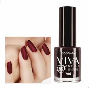 Esmalte 60 Segundos Vermelho Café 7Ml Viva Unhas Odorata Ref
