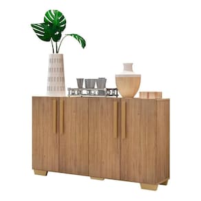 Aparador Buffet 4 Portas Com Pés Quadrados Rustic/natural
