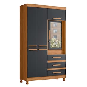 Guarda Roupa Fusion Solteiro 4 Portas com Espelho Albatroz Moveis