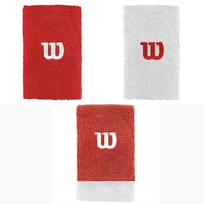 1 Par de Munhequeira Esportiva W Bordado Absorve Transpiração Unissex Wilson