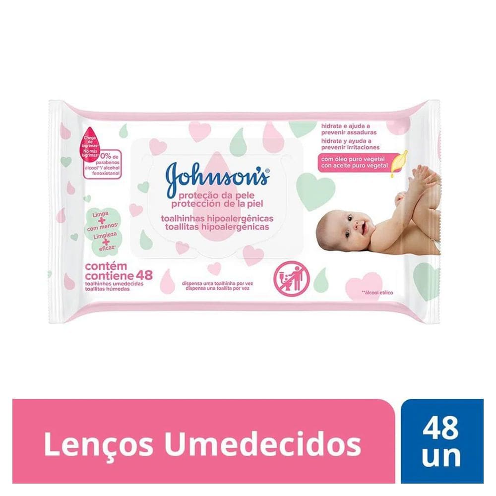 Lenco Umed.j&j Baby Extra Cuidado C/48unid