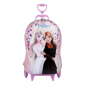 Mochila De Carrinho Frozen Elsa e Anna Infantil em 3d Rígida