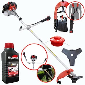 Roçadeira Á Gasolina RT43L Toyama 43cc 1,7HP Com ÓLEO 2 Tempos Robusta de Alta Potência e Performance Ideal Para Manutenção de Rodovias