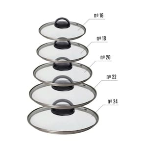 Jogo De Tampa De Vidro 16cm 18cm 20cm 22cm E 24cm Com Borda