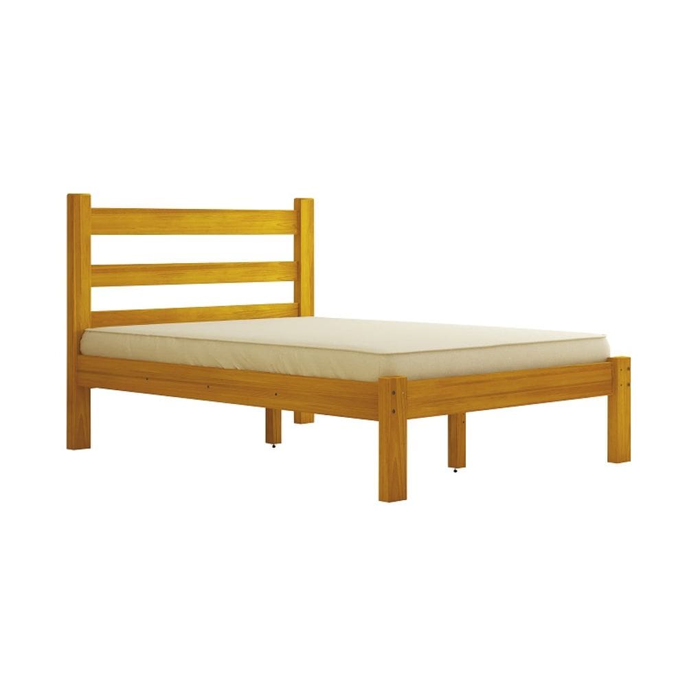 Cama Casal Em Madeira Rubi