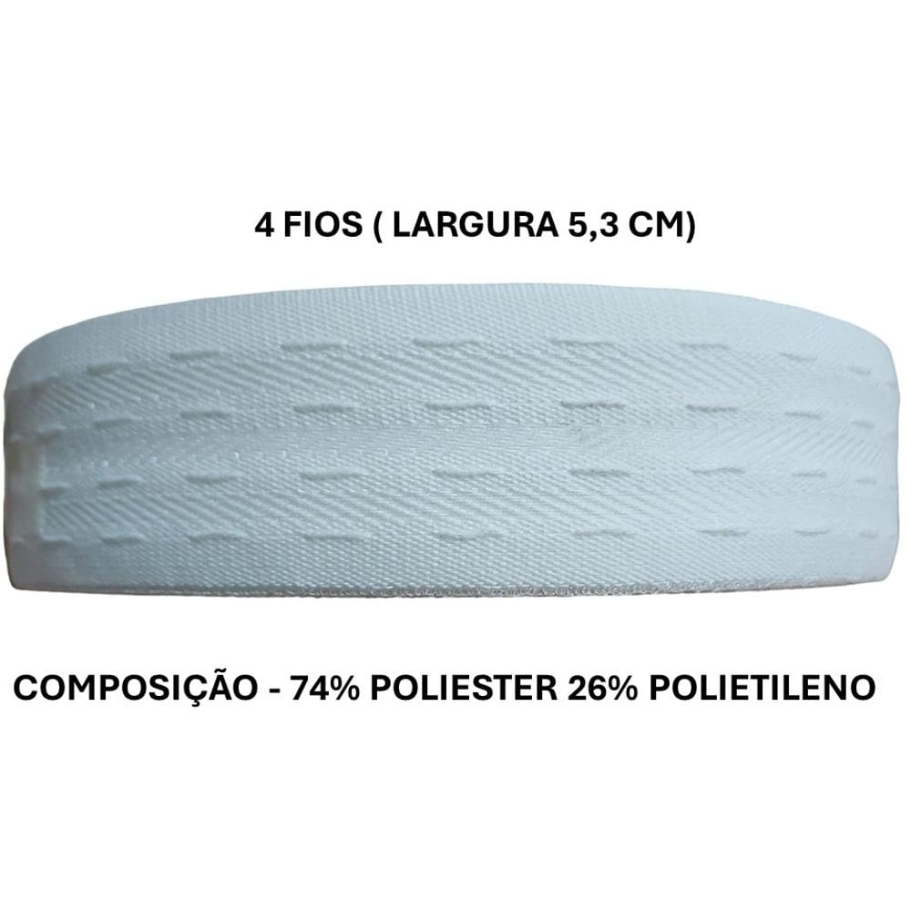 Franzidor para Confecção de Cortinas com 4 Fios - Algodão - Rolo com 50 Metros