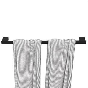 Porta Toalhas De Banho Dupla Fixação Preto Fosco F.Master