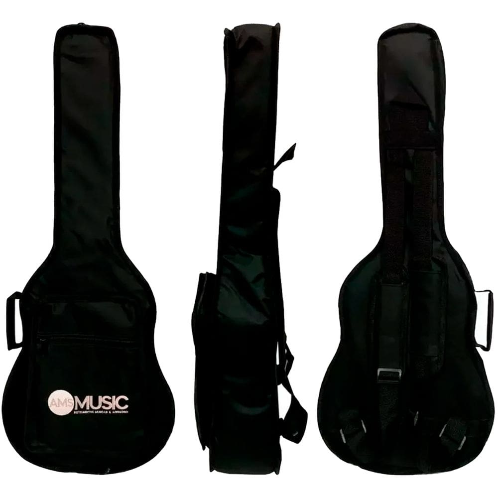 Bag Capa Almofadada Para Violão Tagima Baby Preto Com Alças