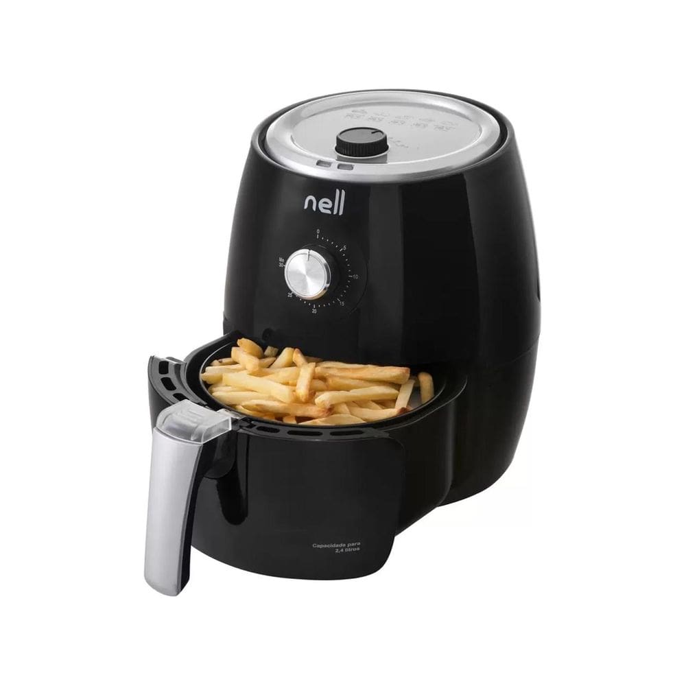 Fritadeira Elétrica sem Óleo/Air Fryer Nell Smart - Preta 2,4L com Timer
