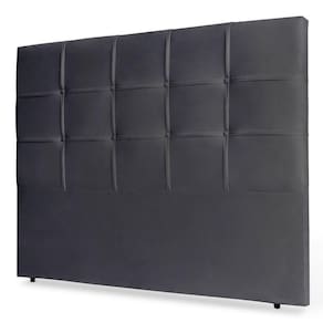 Cabeceira Estofada Box Casal King Size Fiorella 195cm Cinza