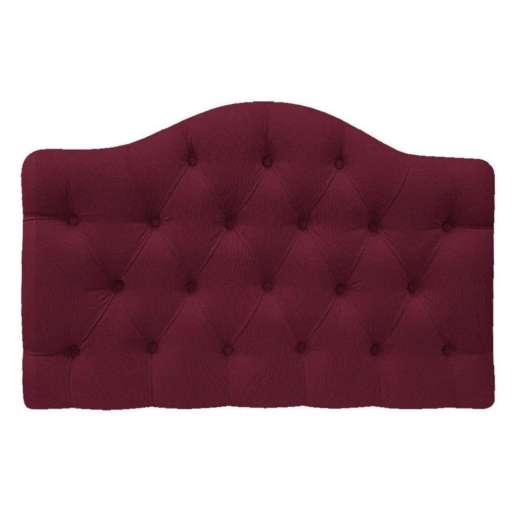 Cabeceira Suspensa Imperatriz 195 Cm King Size Suede Bordô