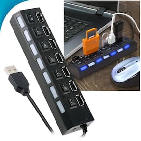 Hub Usb 7 Portas Premium Para Pc E Notebook Funcional