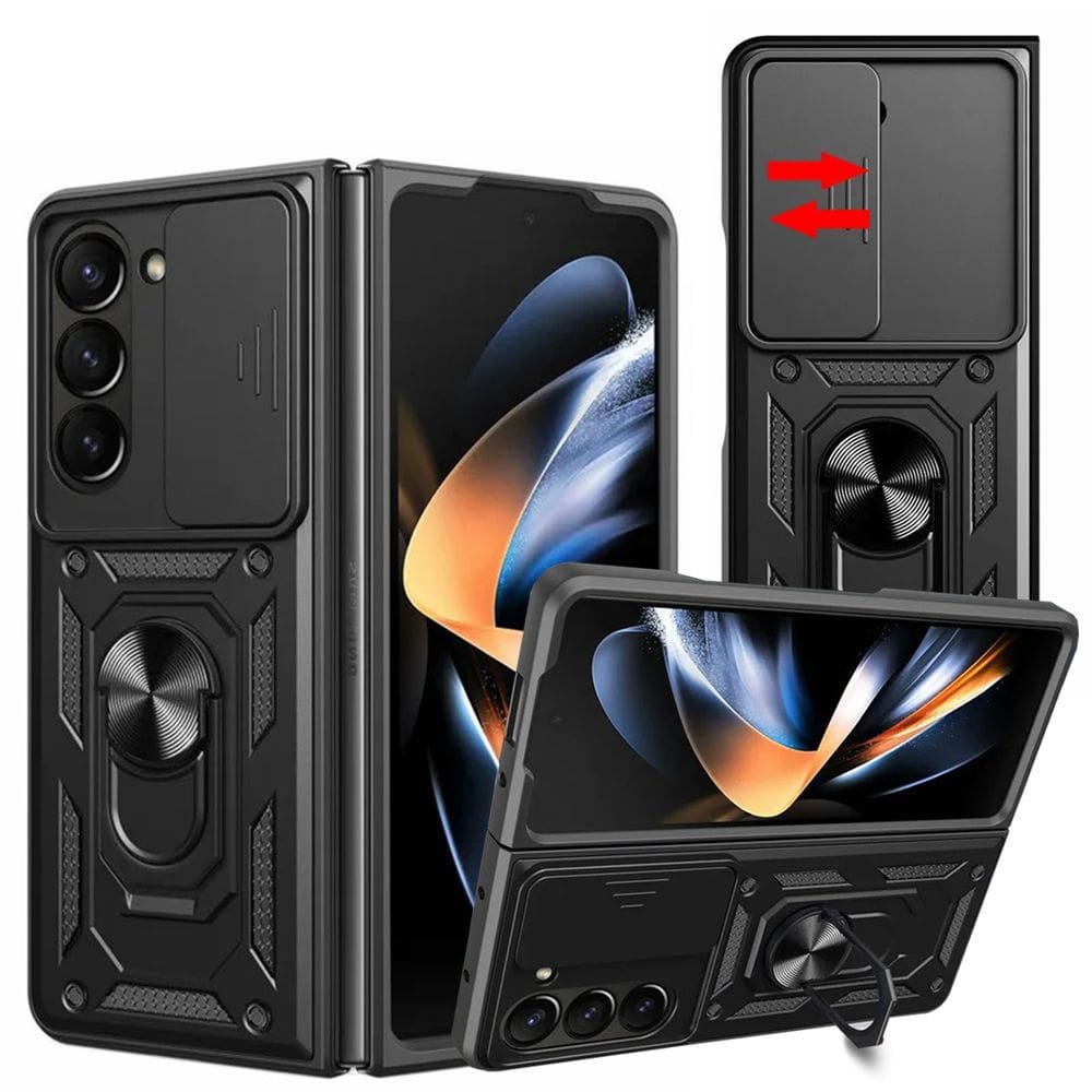 Capa Capinha Case para Samsung Galaxy Z Fold 6 - Protetora Resistente Anti Impacto Queda Armadura Militar Cor:Preto