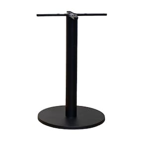 Base de Mesa de Jantar Redonda Pisa Beta Fratini 72 cm (altura) em Aço Cor Preto com Disco Redondo
