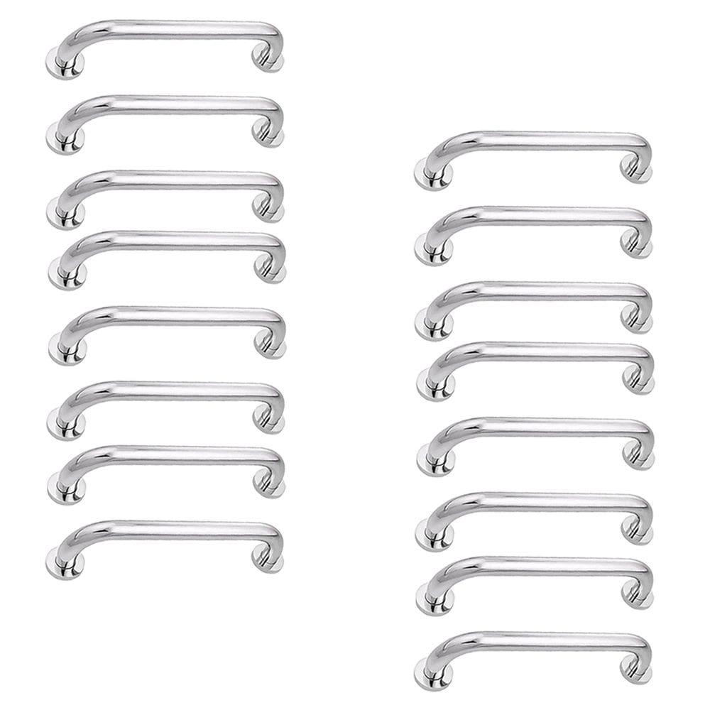 Alça de Apoio Barra 30cm Inox Kit 14 Unidades Deficiente Idoso Acessibilidade Banheiro Box Suporte
