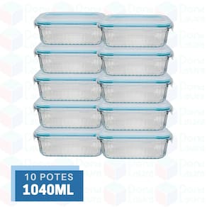 Pote Canelado 1040ml Airfryer Microondas Freezer Fit 10Un