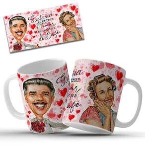 Caneca Personalizada Professor Girafales e Dona Florinda Xicara de Café