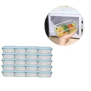 Conj 20 Tigela Vidro Hermético 640ML Marmita Mantimentos Fit