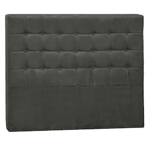 Cabeceira Casal Pequim P04 140 Cm Suede Cinza Escuro