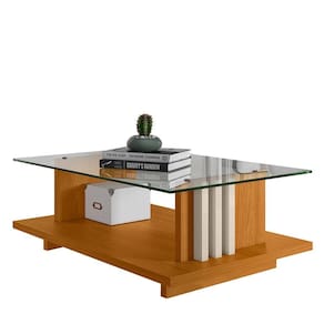 Mesa de Centro Frizz com Tampo de Vidro - Madetec