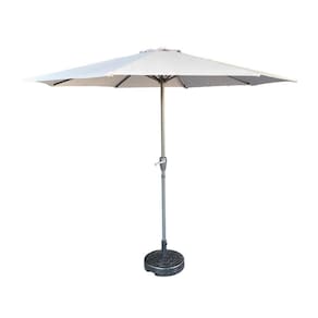 Ombrelone Central Paraty Fratini 270 cm Alumínio Cinza Capa Poliéster Base Base Central HDPE