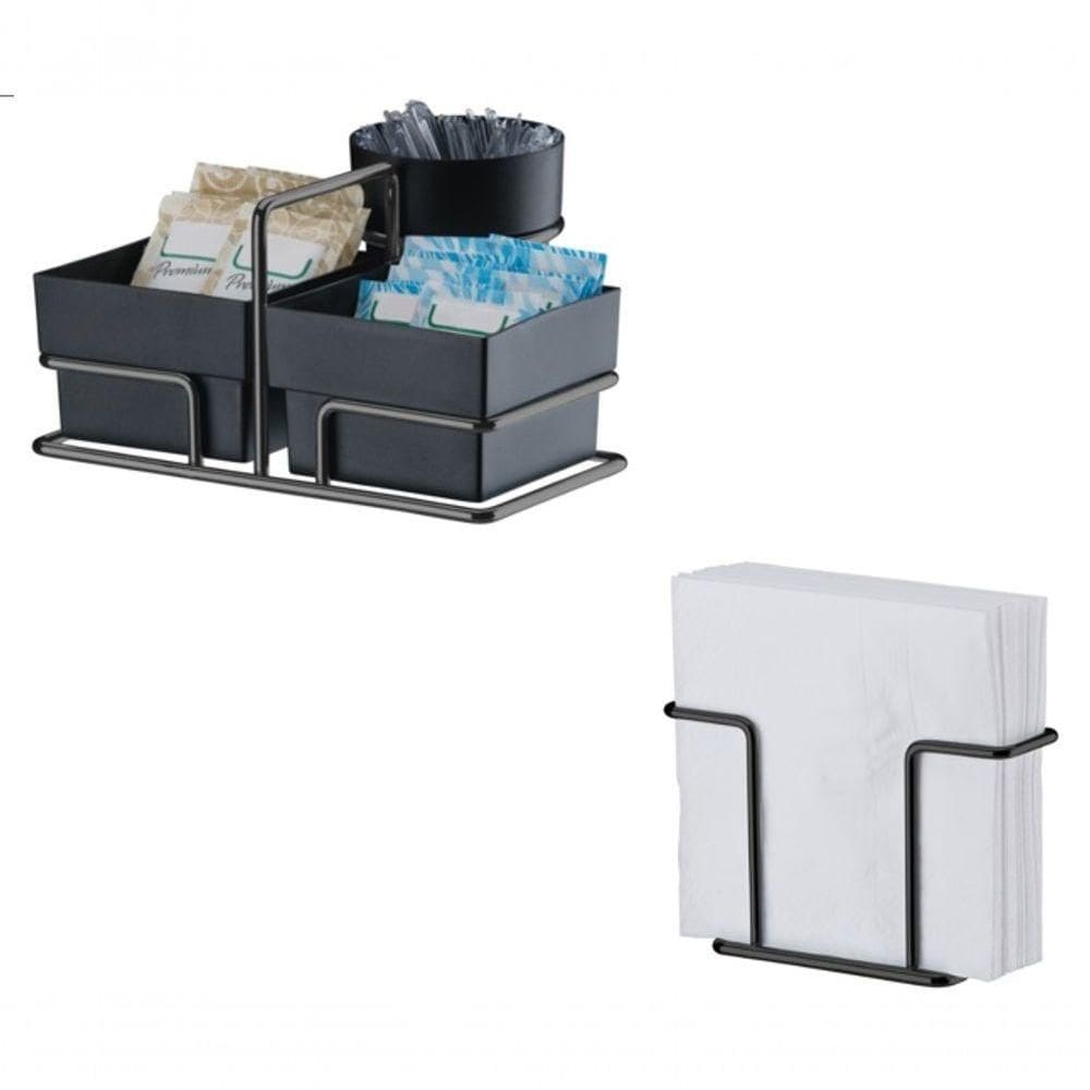 Kit Mesa 2Pçs Suporte Sachês E Porta Guardanapo Future