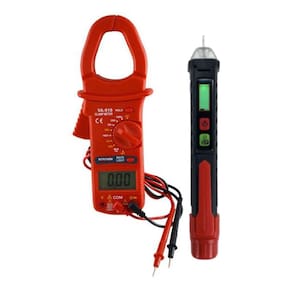 Kit Alicate Amperímetro Digital Tensão Corrente Diodo Continuidade Va-910 Fasímetro Trifásico Spi-400 Portátil