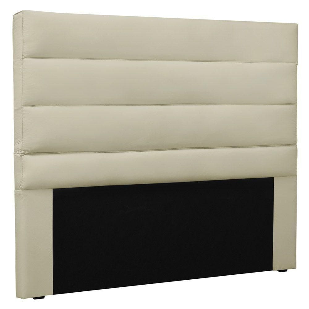 Cabeceira Estofada Cama Box Casal Queen Size 160cm Bege