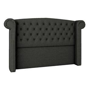 Cabeceira Casal Lyon P04 140 Cm Suede Cinza Escuro Tca 958