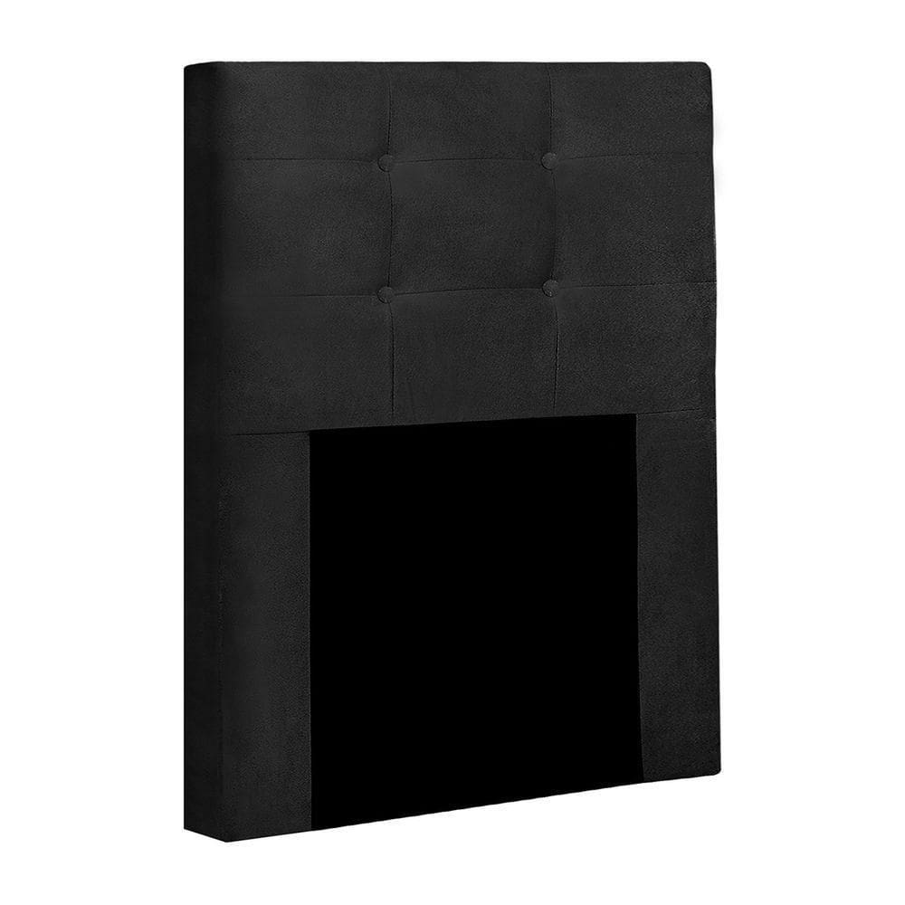 Cabeceira Solteiro Heloísa I02 90 Cm Suede - Preto