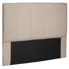 Cabeceira Estofada Cama Box Casal Ravenna 140cm Suede Bege