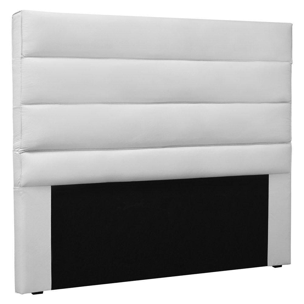 Cabeceira Estofada Cama Box Casal 140cm Corano Branco
