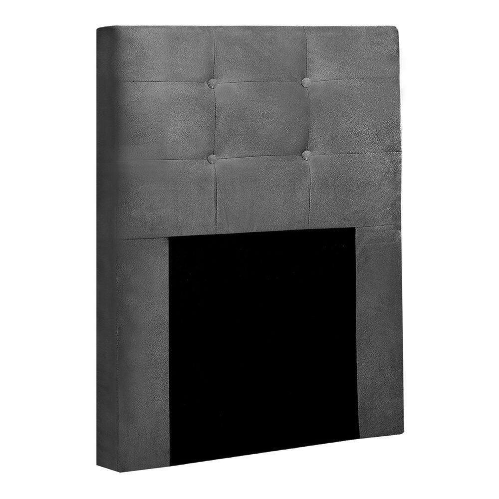 Cabeceira Solteiro Heloísa I02 90 Cm Suede - Cinza
